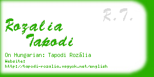 rozalia tapodi business card